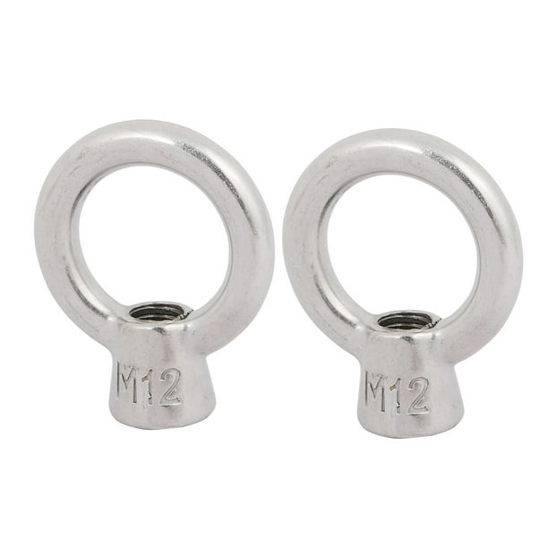 M12 Female Thread Stainless Steel 304 Lifting nut Ring 2pcs M12 Female Thread Stainless Steel 304 Lifting nut Ring 2pcs